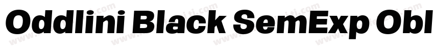 Oddlini Black SemExp Obli字体转换
